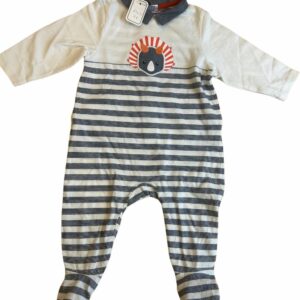 Combinaison bébé rayée 6 mois