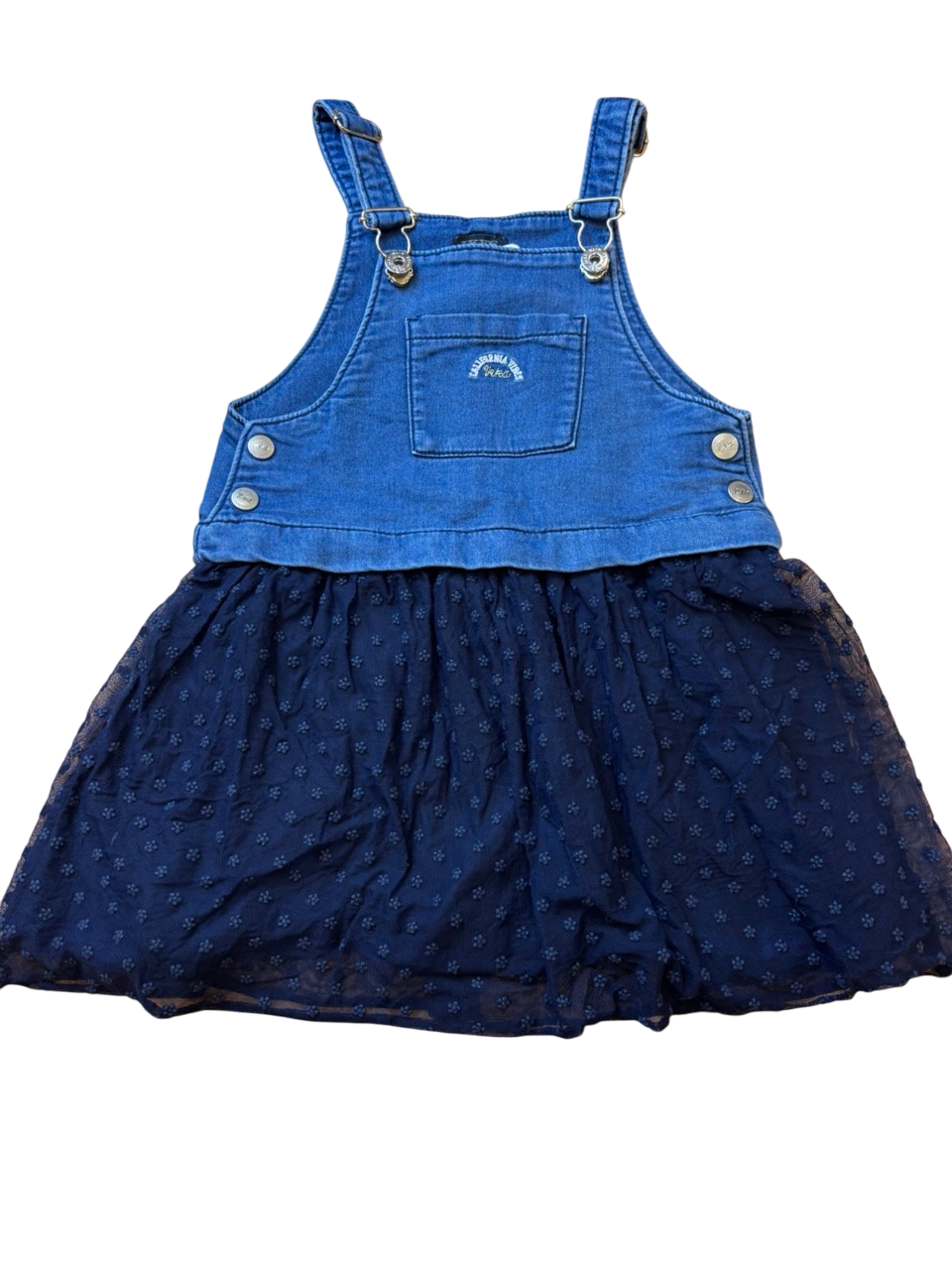 Salopette en denim avec jupe en tulle IKKS