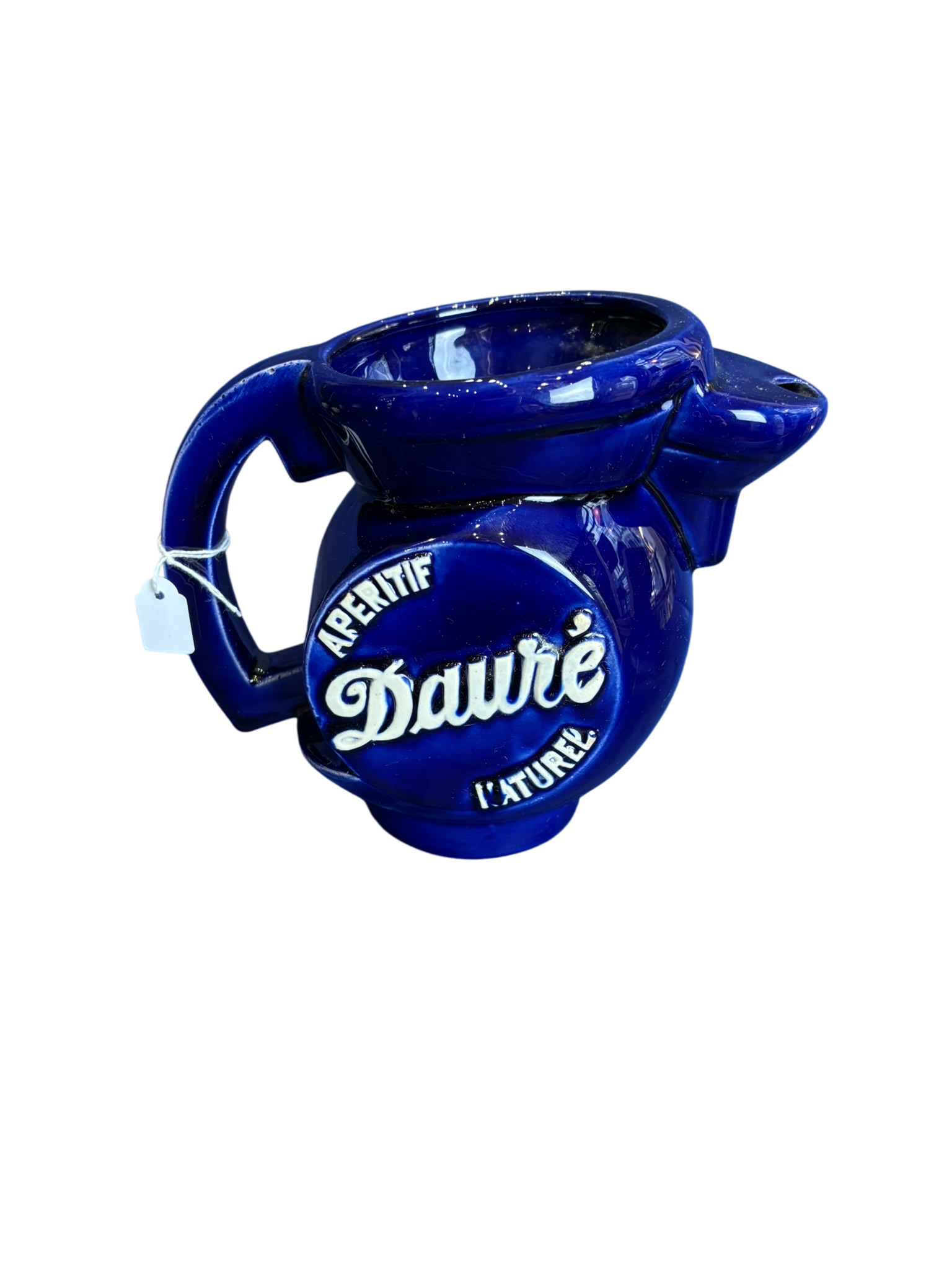 Vase apéritif doré bleu