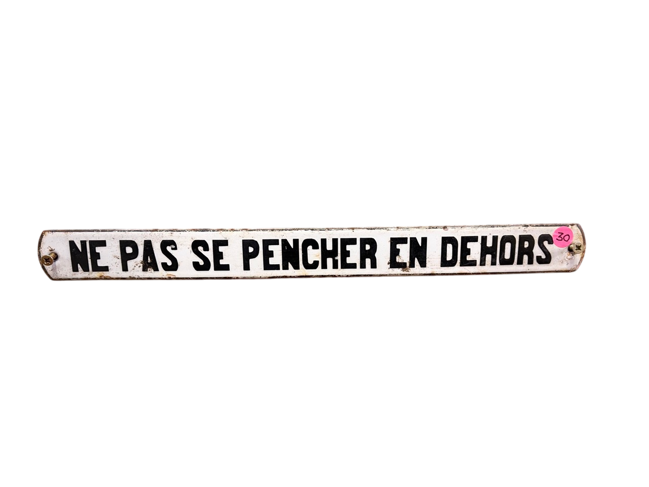 Plaque de signalisation vintage en métal