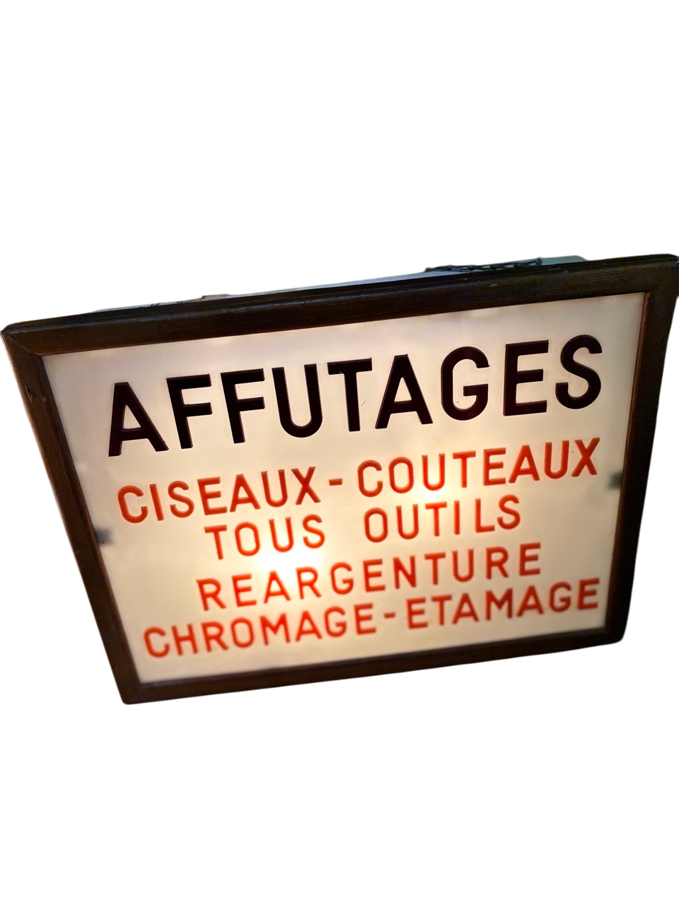 Enseigne lumineuse vintage Affutage