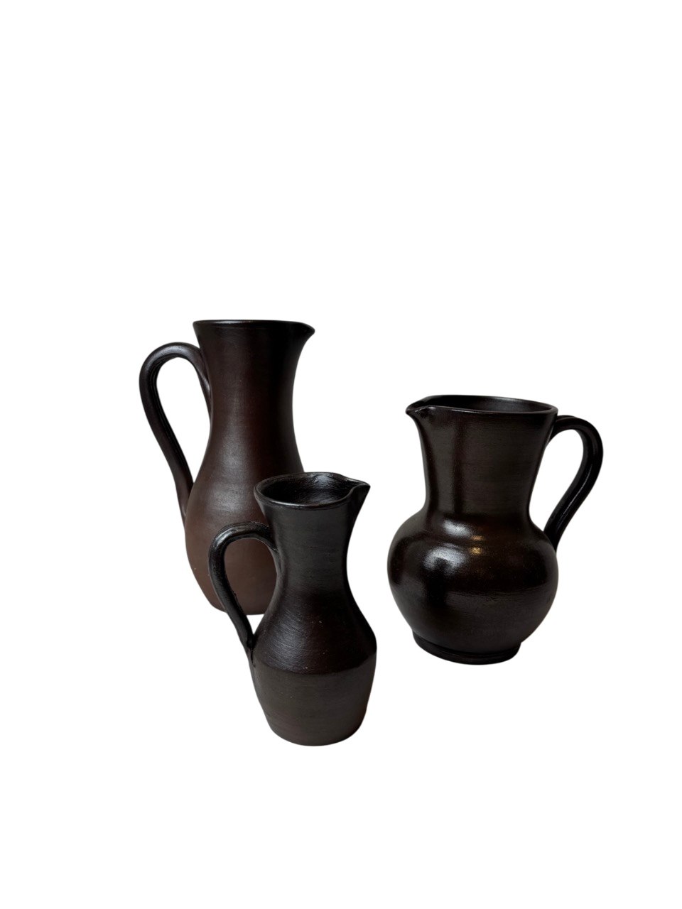 Lot de carafes en céramique noire