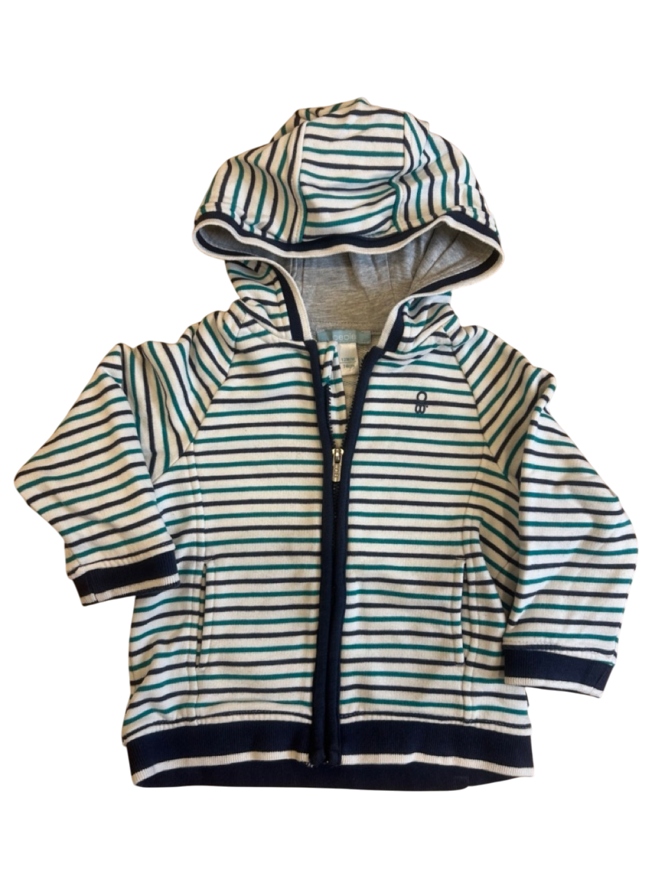 Veste à capuche rayée Obaïbi 12 mois