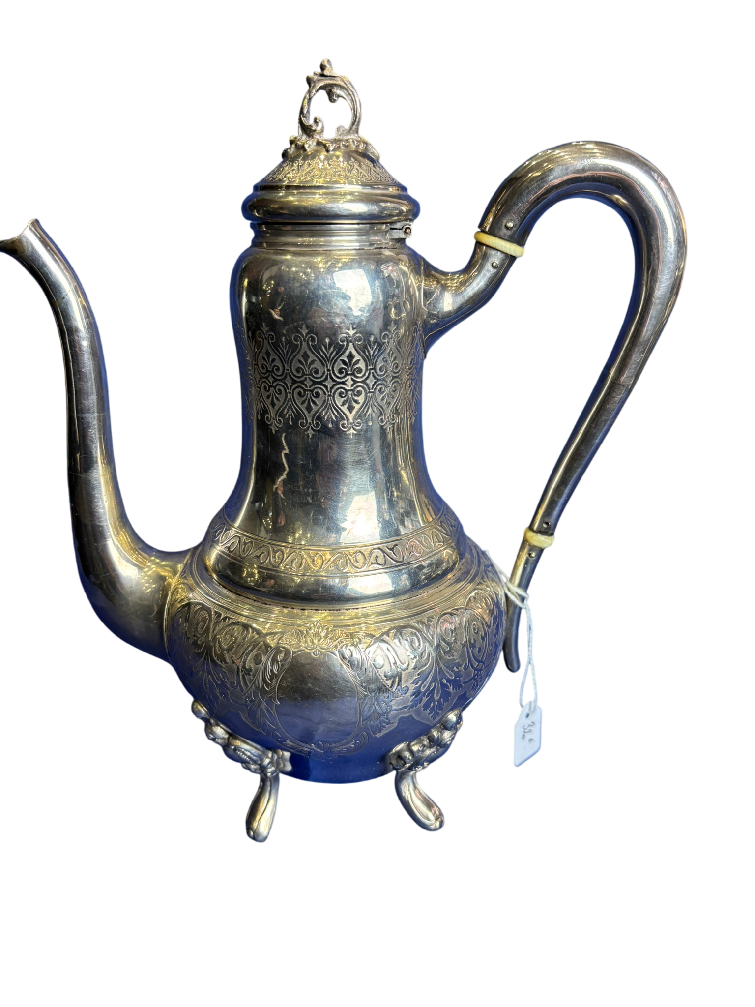 Théière Minerve argent massif 418g