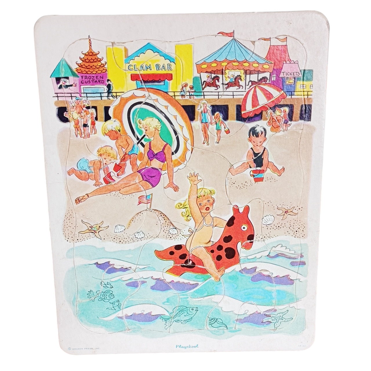 Puzzle vintage Playskool - Scène de plage