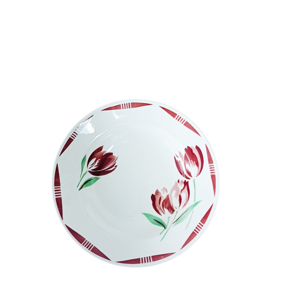 5 Assiettes vintage badonviller tulipes