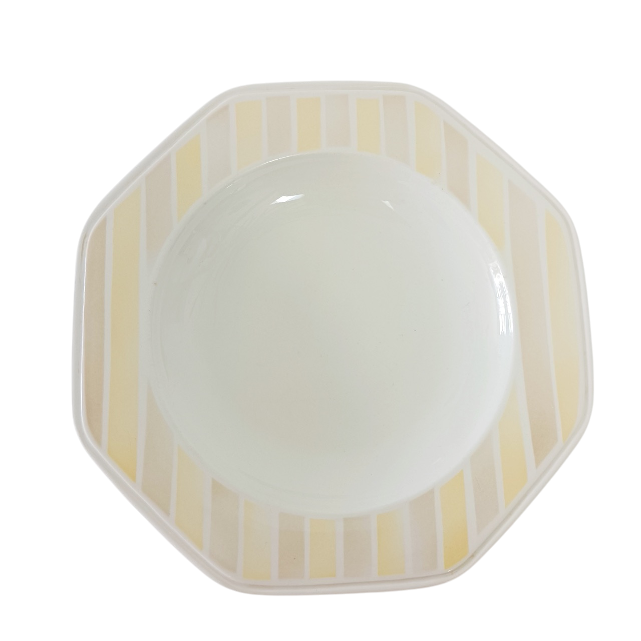 lot de 10 assiettes creuses Moulin des loups rayures