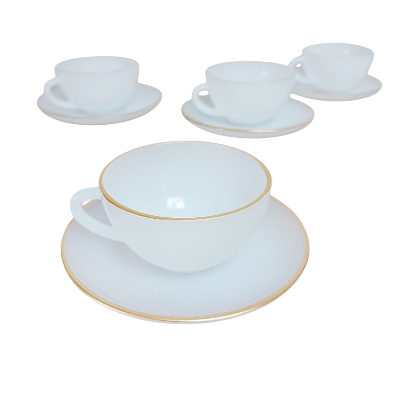Lot de 5 tasses avec soucoupe accropal