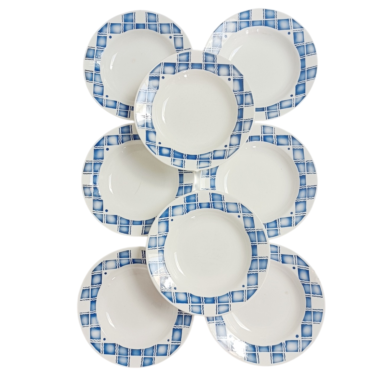 Ensemble d'assiettes creuses en faiënce