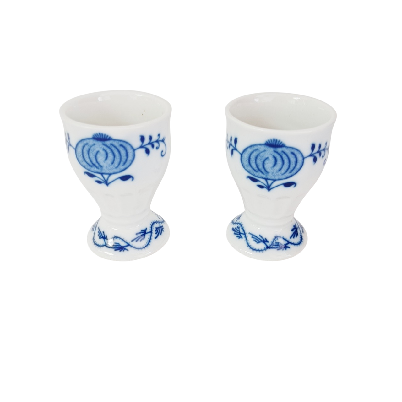 Duo de coquetiers en faïence