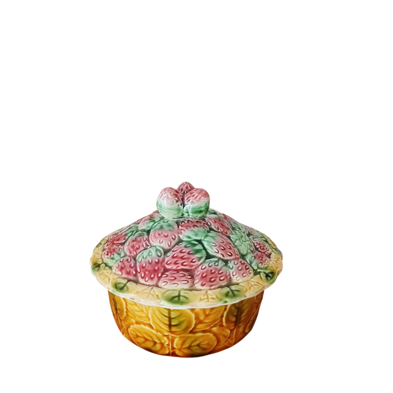 Confiturier Sarreguemines décor fraises