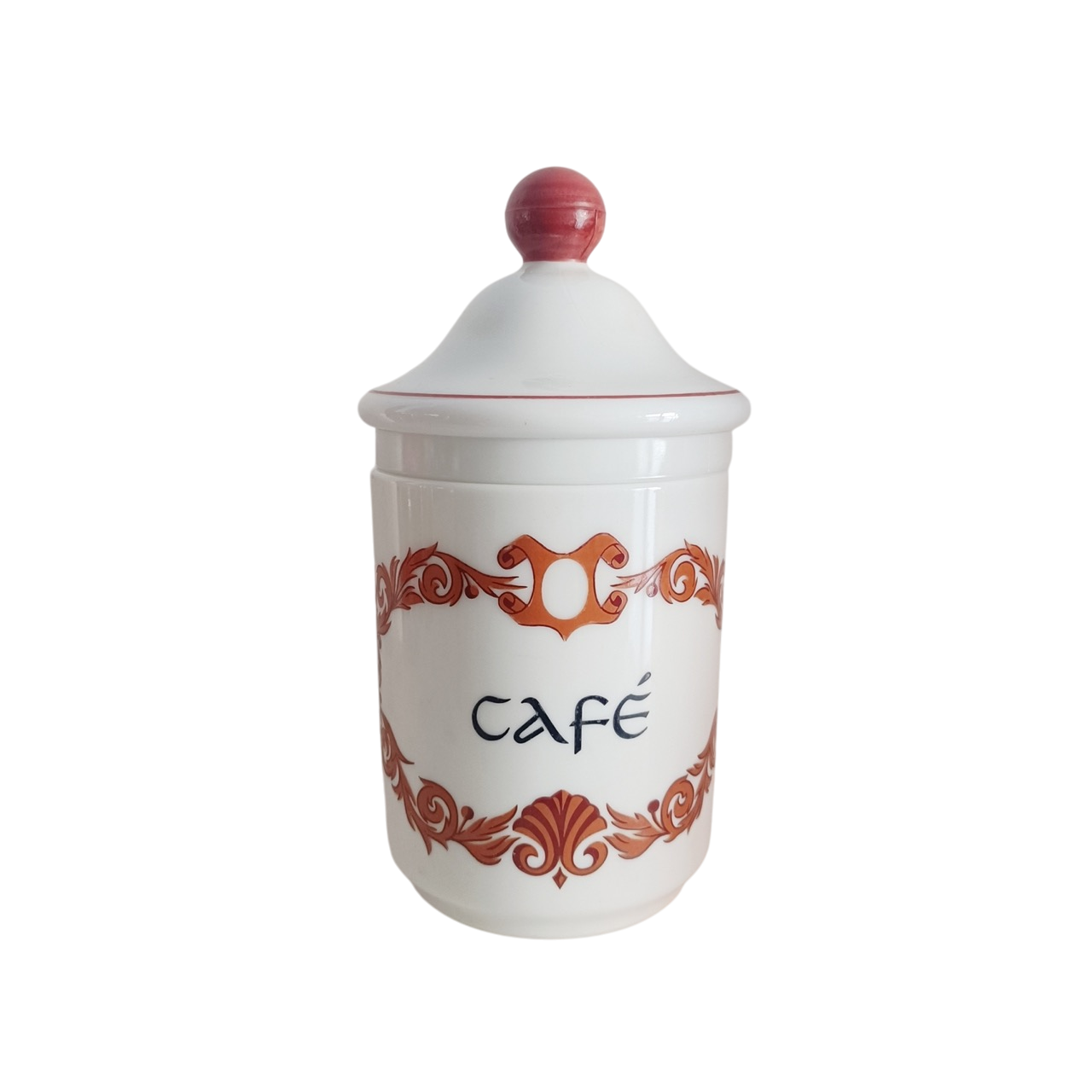 Pot à café vintage en verre opale