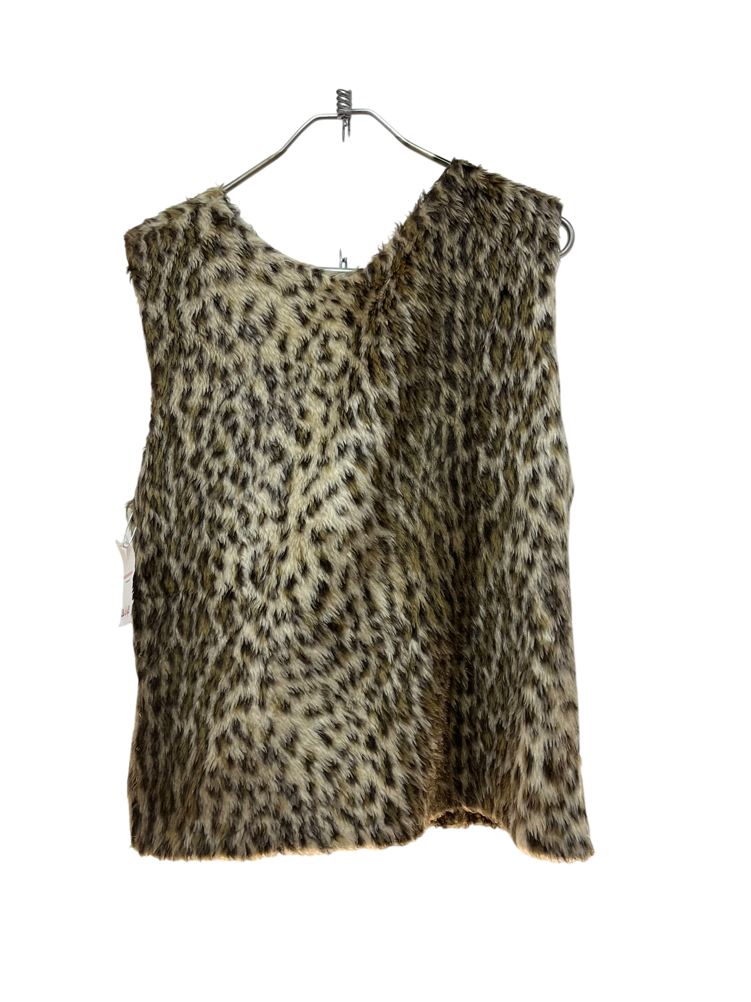 haut sans manche fausse fourrure panthère taille M