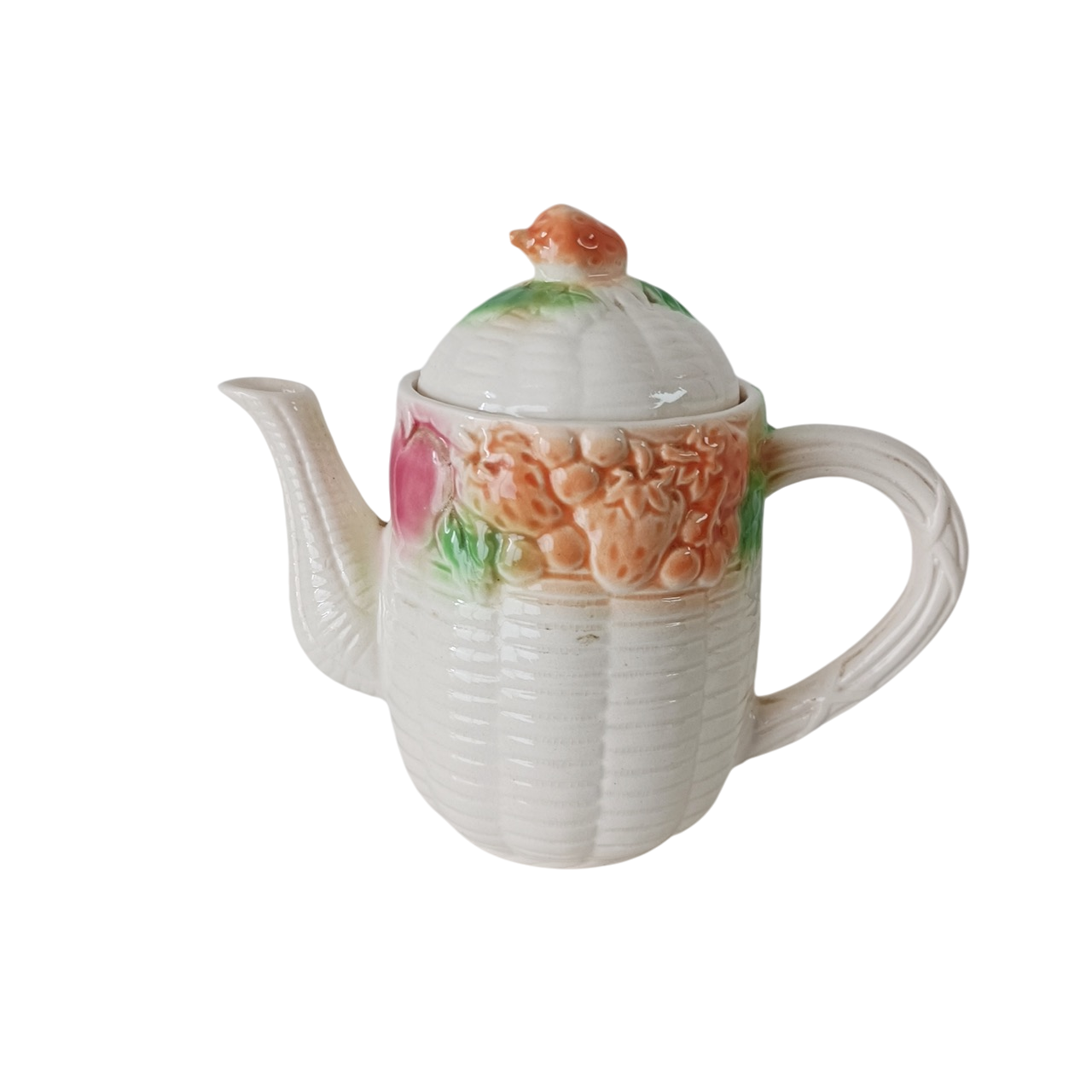 Théière en céramique style barbotine,