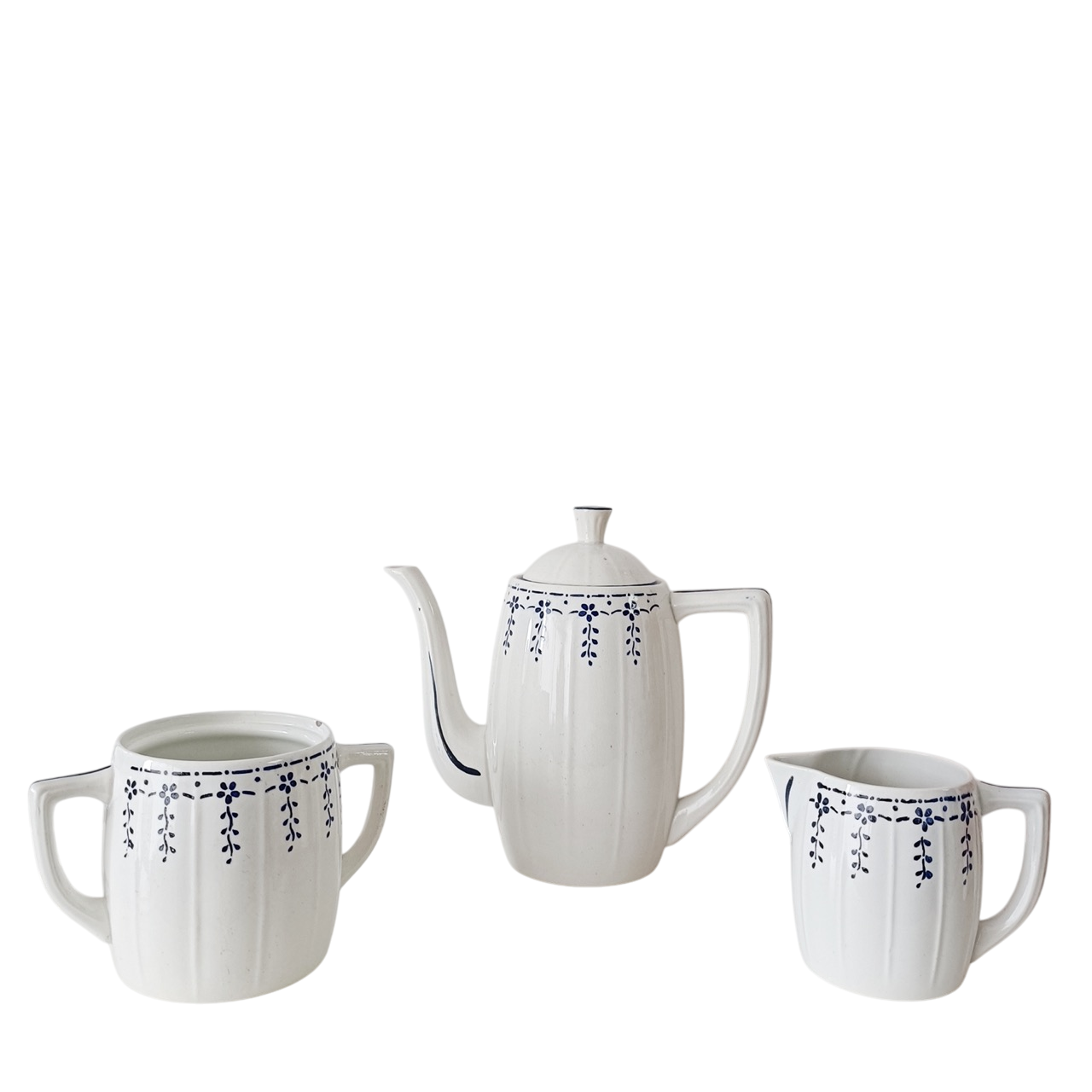 Cafetière, pot à lait et sucrier Saint-Amand