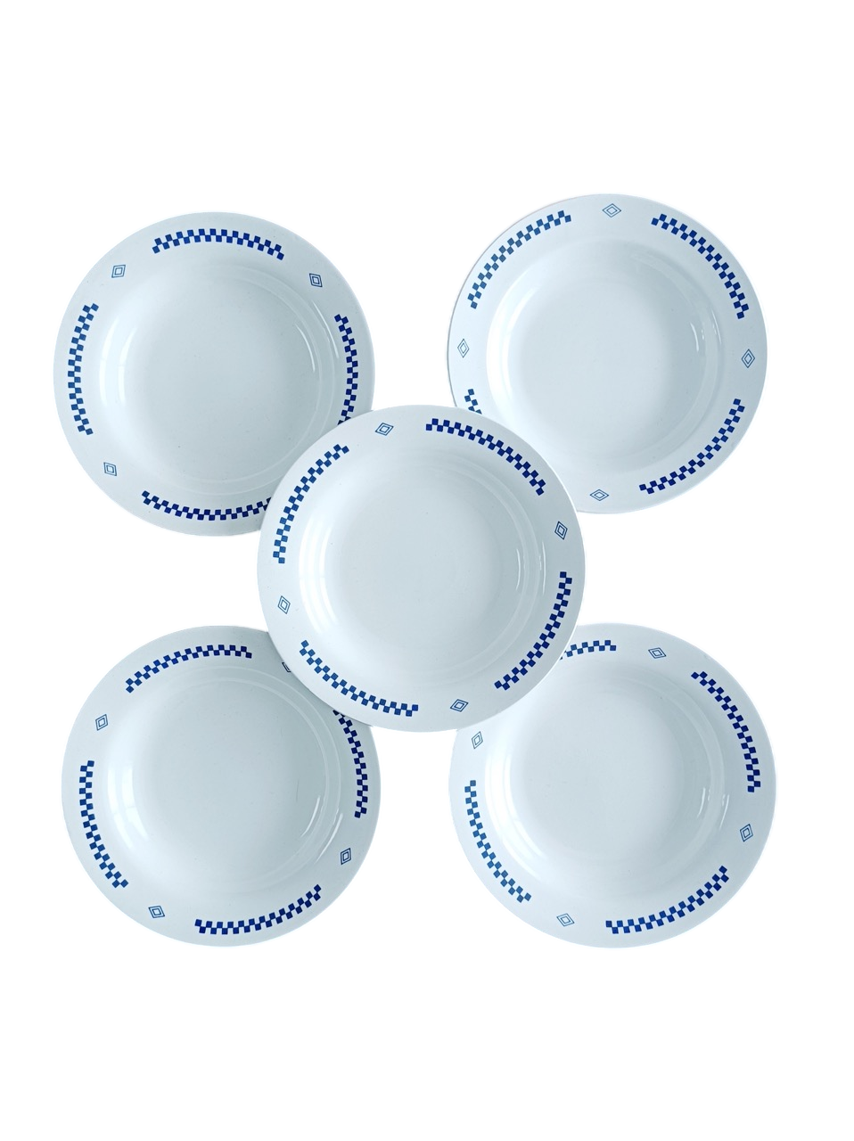 Ensemble de 5 assiettes creuses en céramique Lustucru