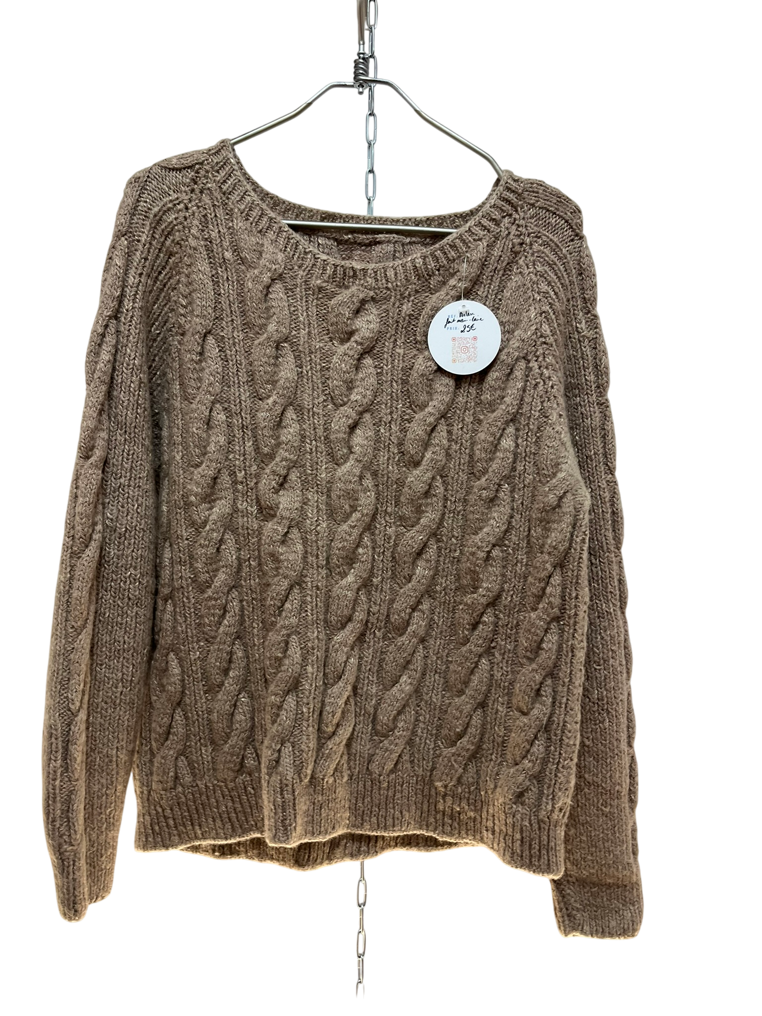 Pull en laine fait main taille M-L