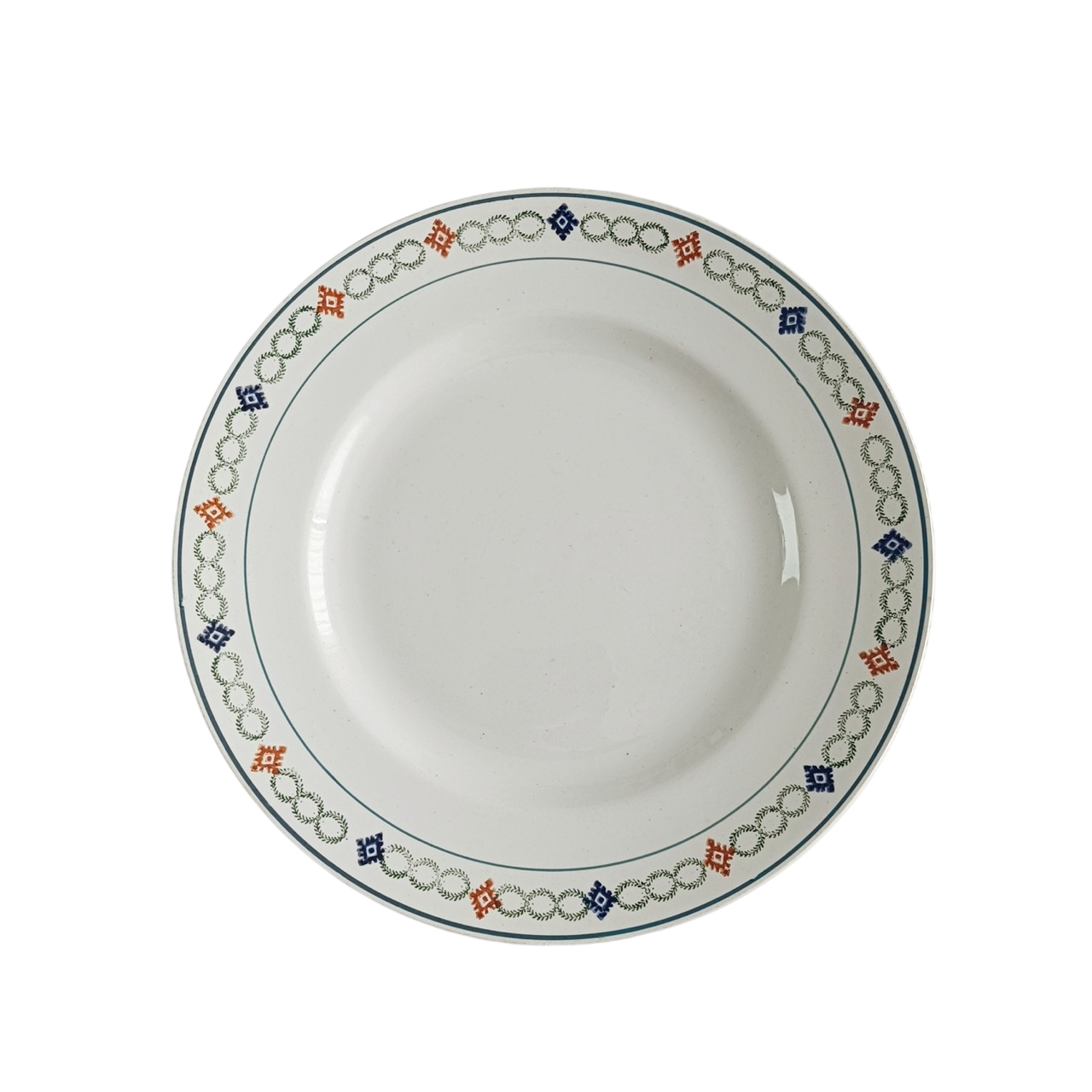 Assiette montée terre de fer Société Amandinoise