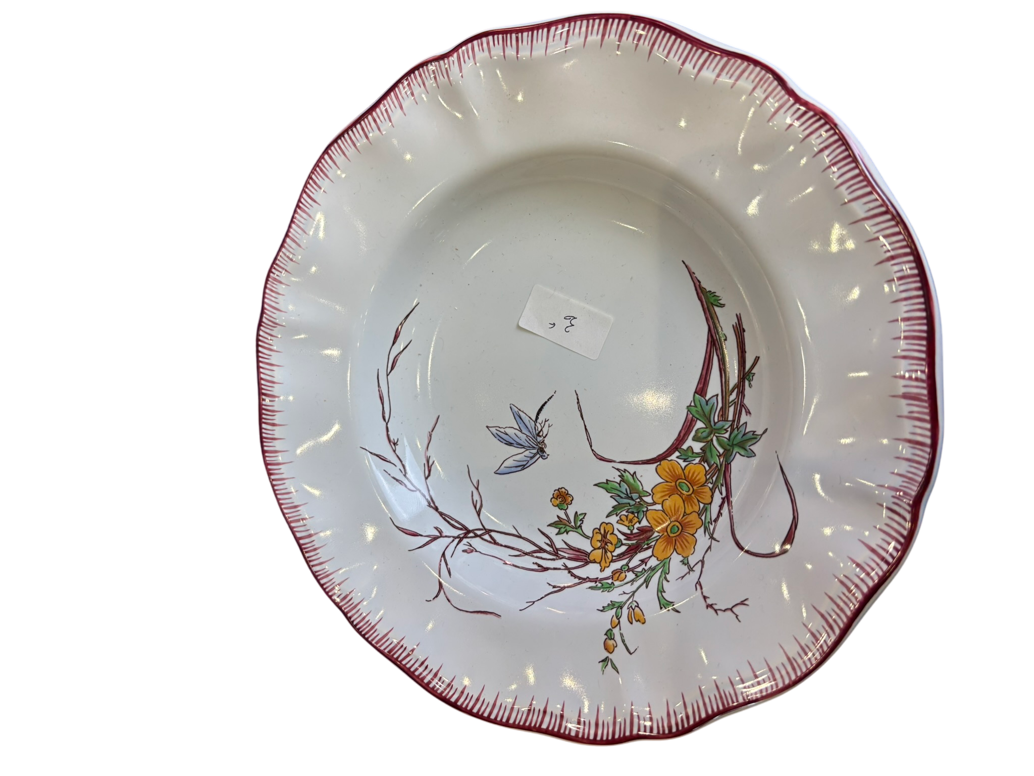 Sarreguemine Papillon Assiette plate