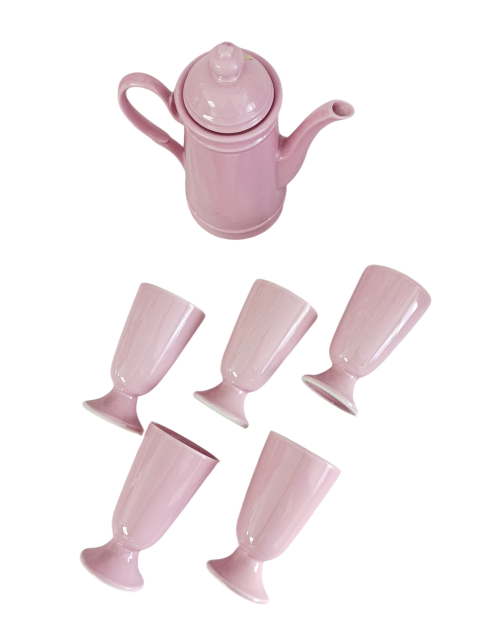 Ensemble service à café en céramique rose