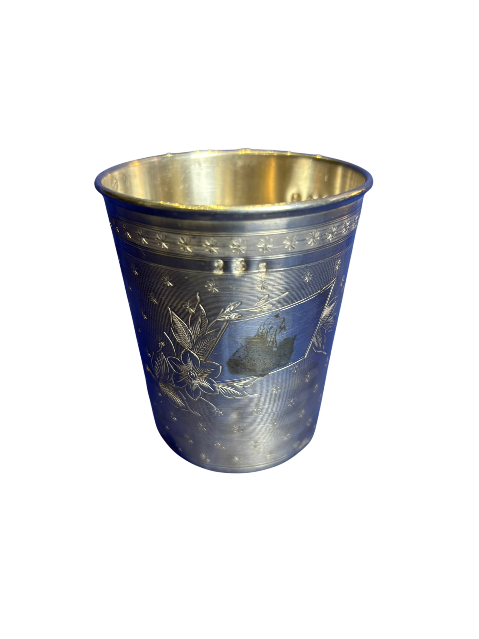 Verre en argent massif 70,4g