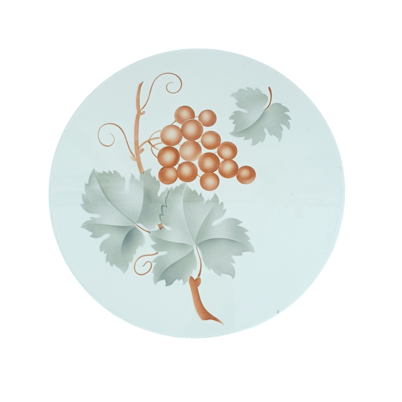plateau en faïence motif raisin