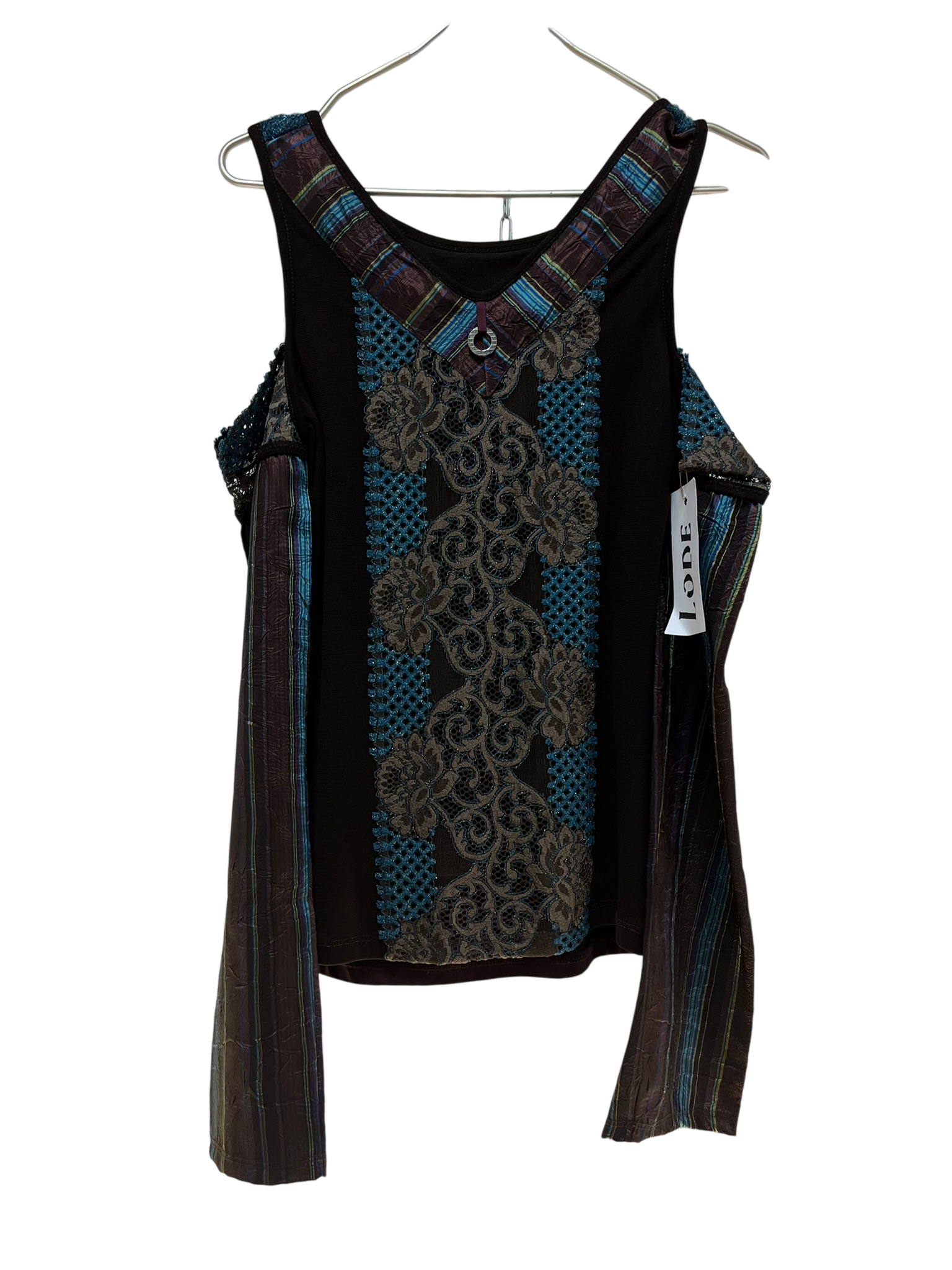 Top vintage manches longues ouverte en haut