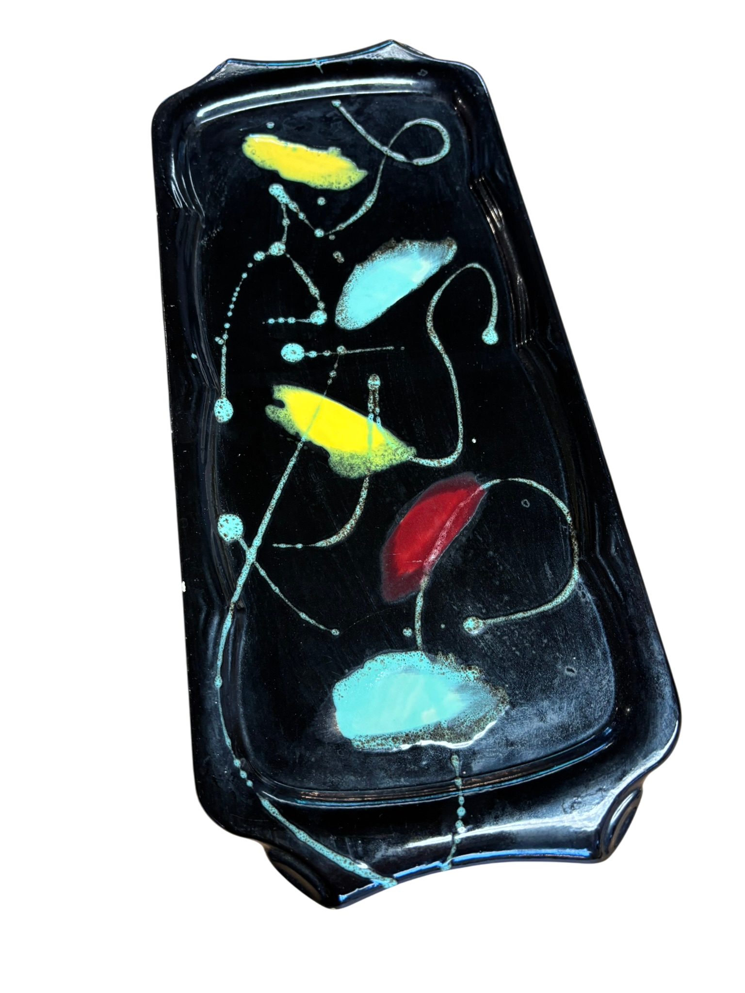 Plat décoratif vintage en céramique