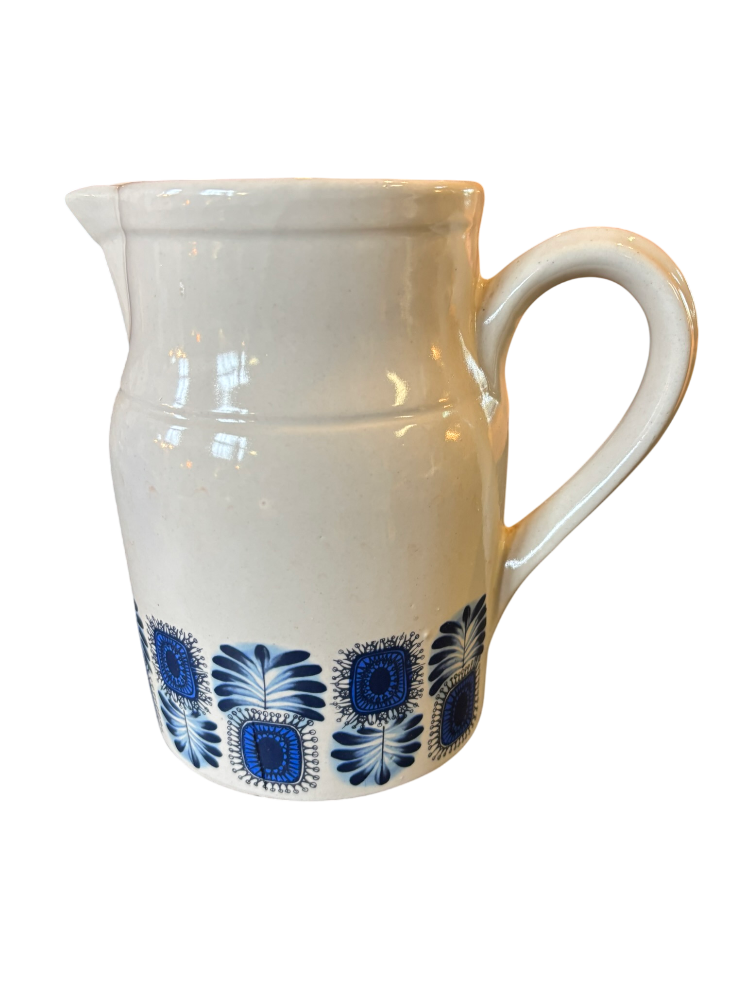 Jatte en céramique vintage avec motifs bleus