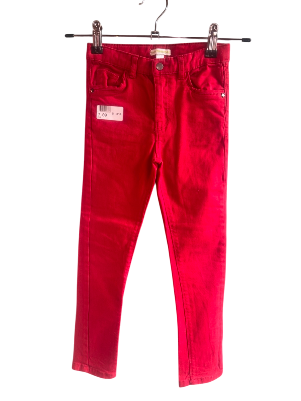Pantalons rouges 6 ans