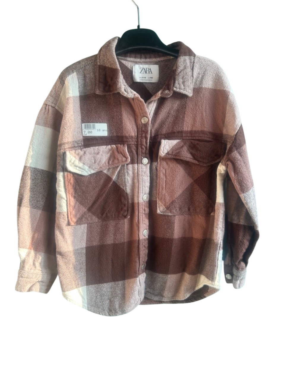 Chemise à carreaux Zara 10 ans