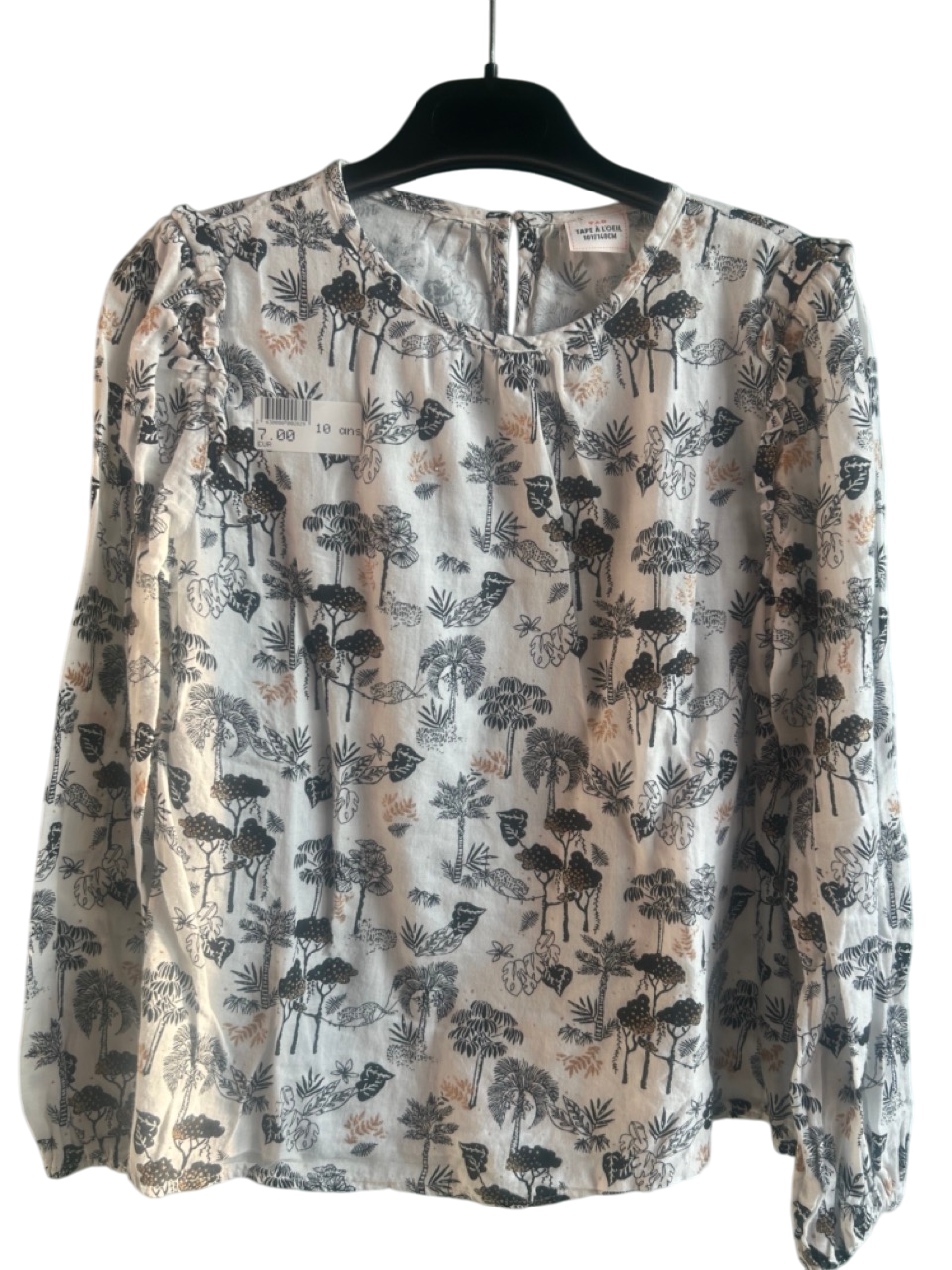 Blouse enfant à motif floral 10 ans