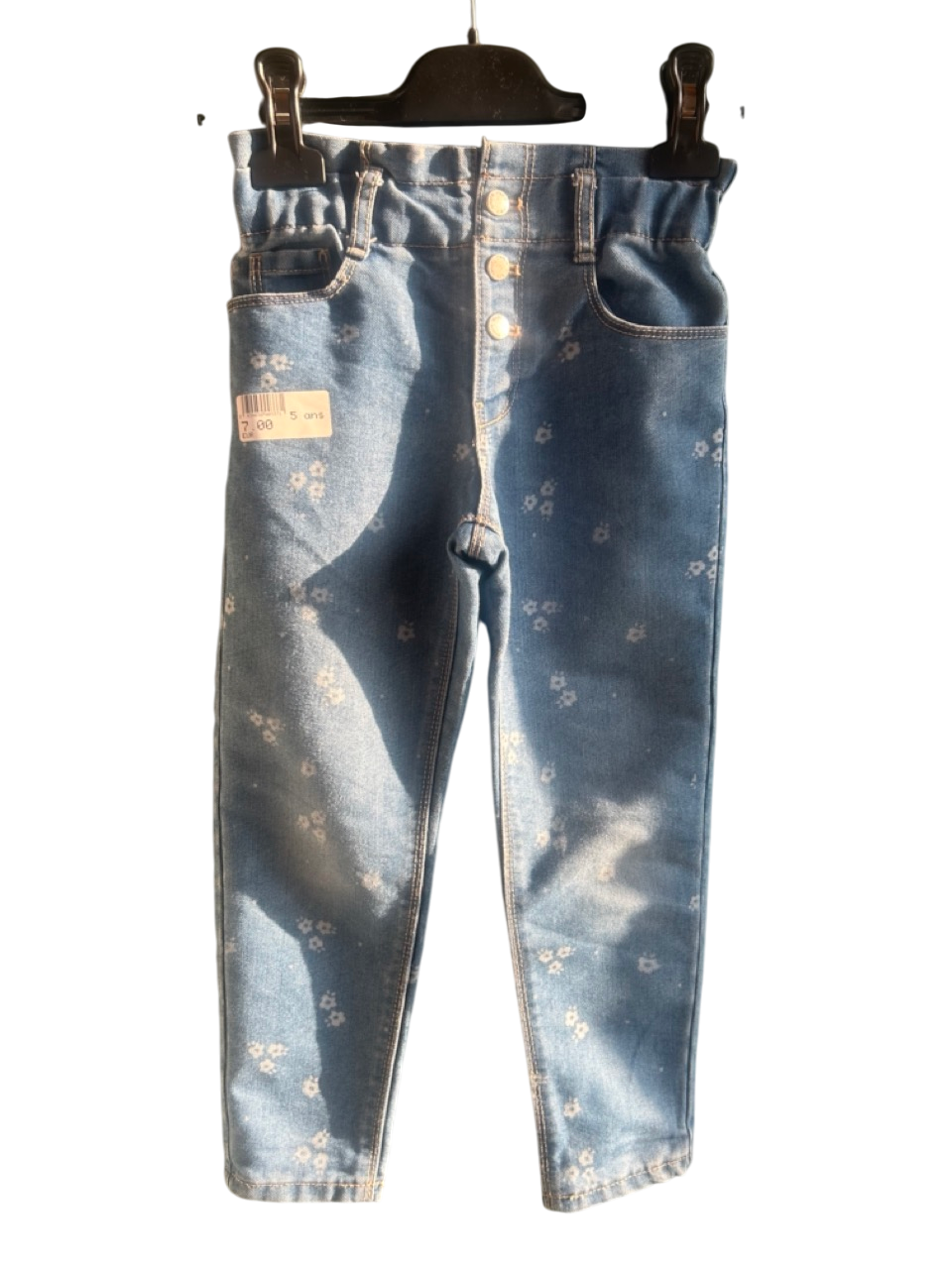 Jeans en denim floral Okaidi 5 ans