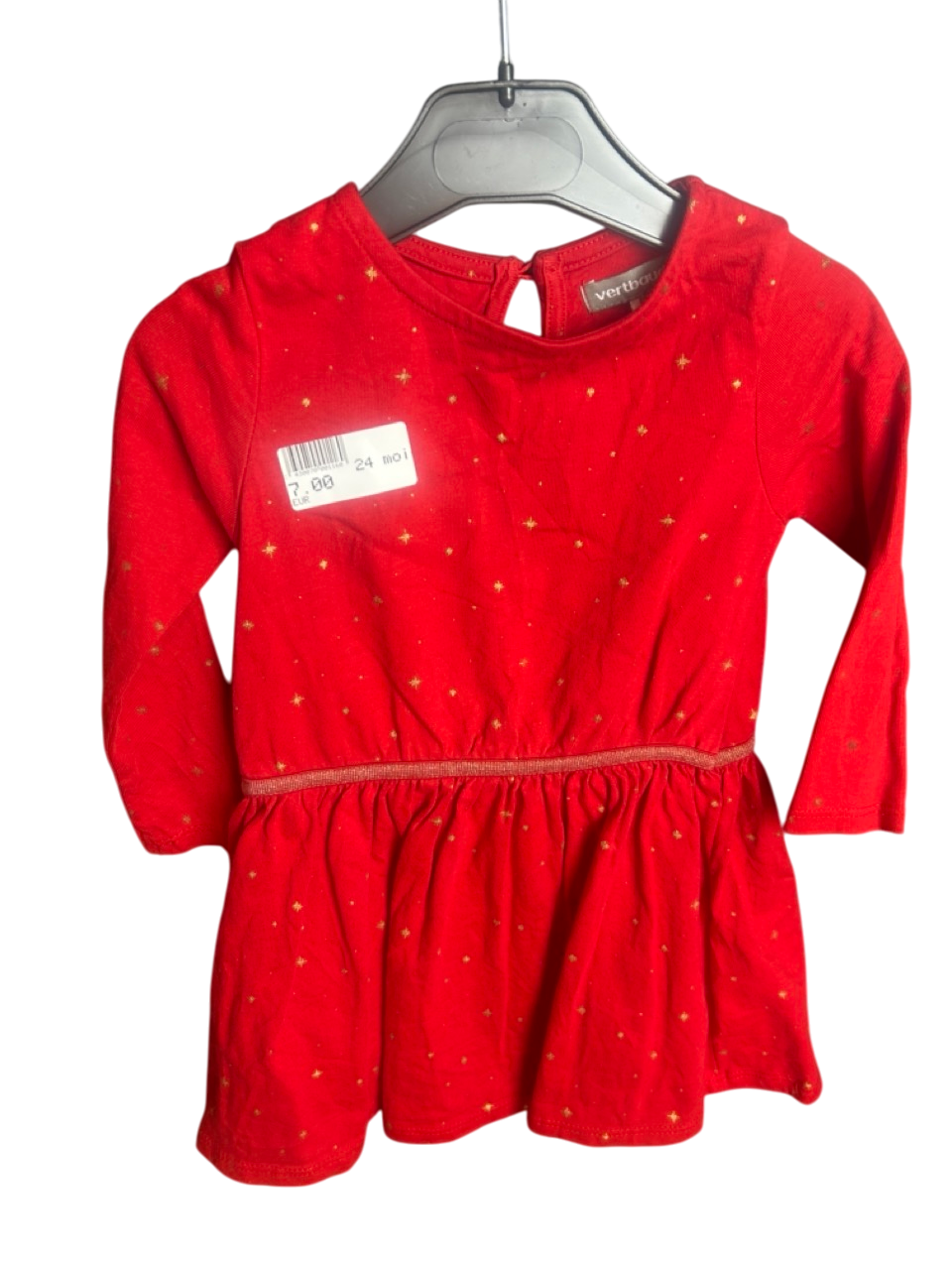 Robe enfant rouge 24 mois