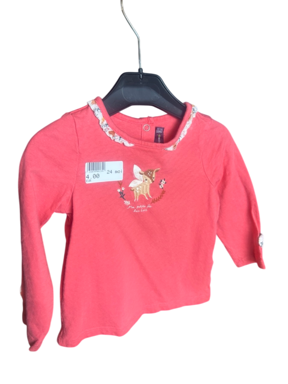 T-shirt enfant corail 24 mois