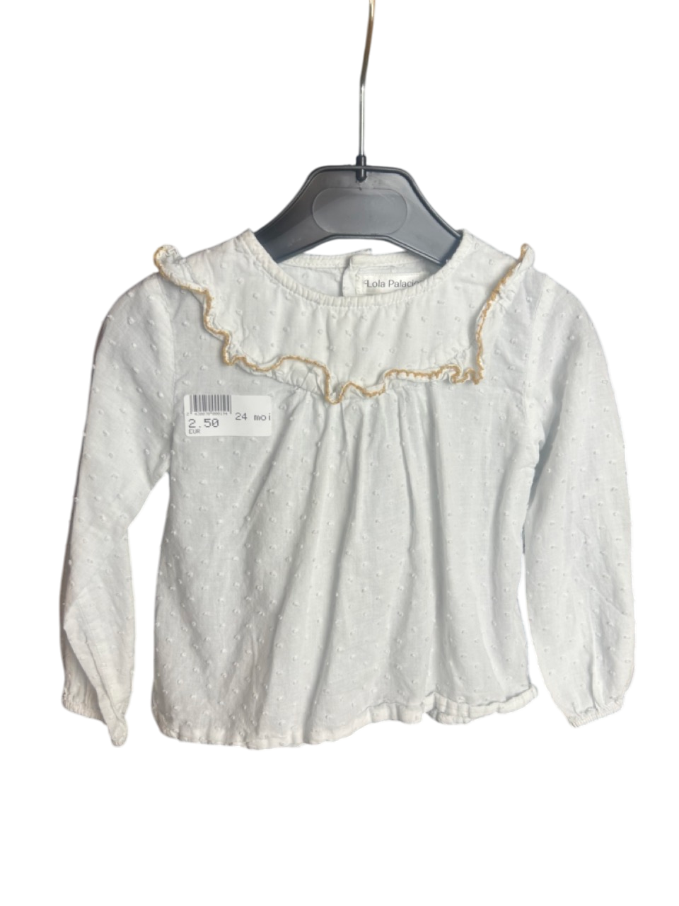 Tunique enfant blanche 24 mois