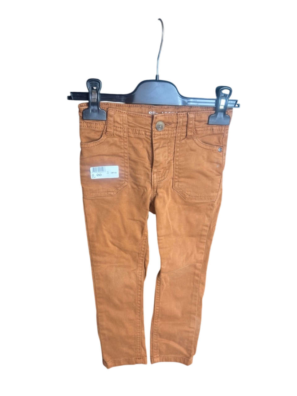 Pantalon slim enfant marron 3 ans