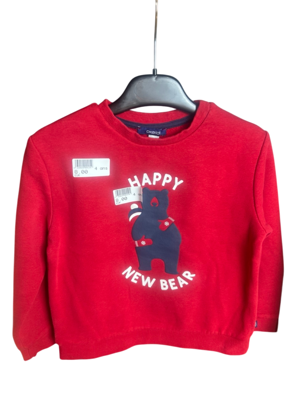 Pull enfant Okaidi rouge 4 ans