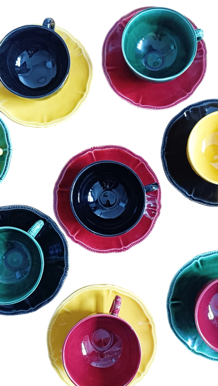 Set de 8 tasses à café et soucoupes Longchamp