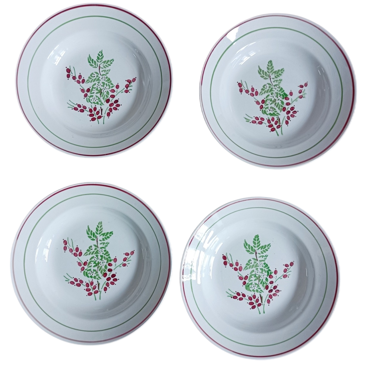 4 Assiettes creuses Lunéville KG