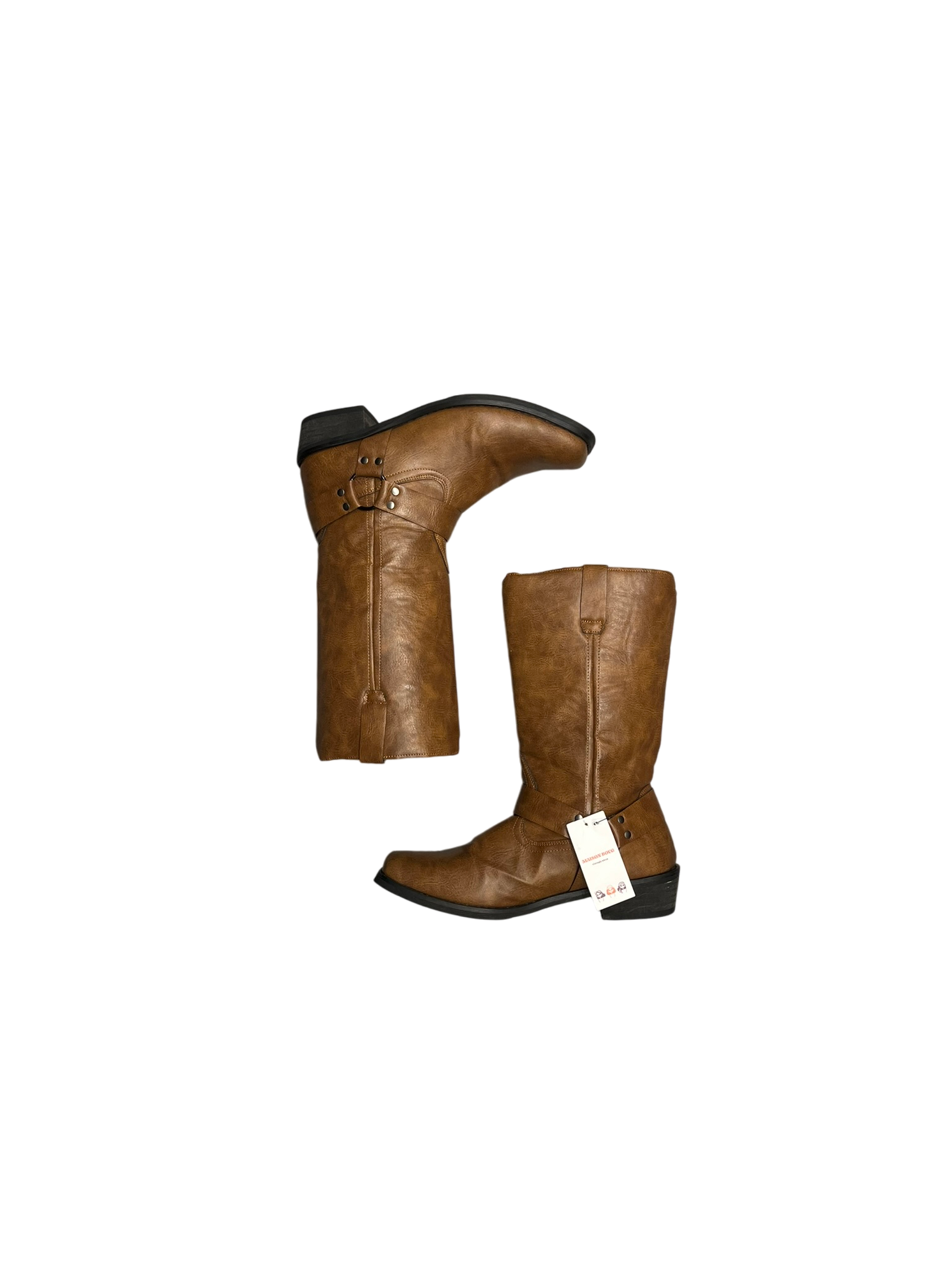 Bottes en cuir marron Western