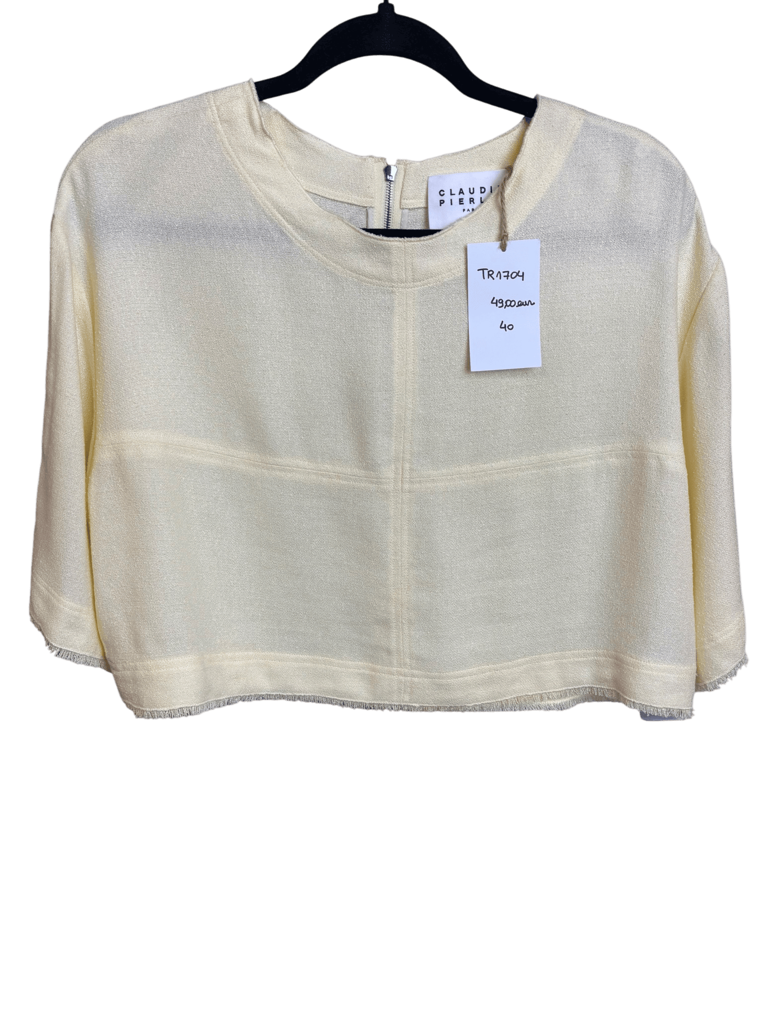 Haut élégant jaune pâle