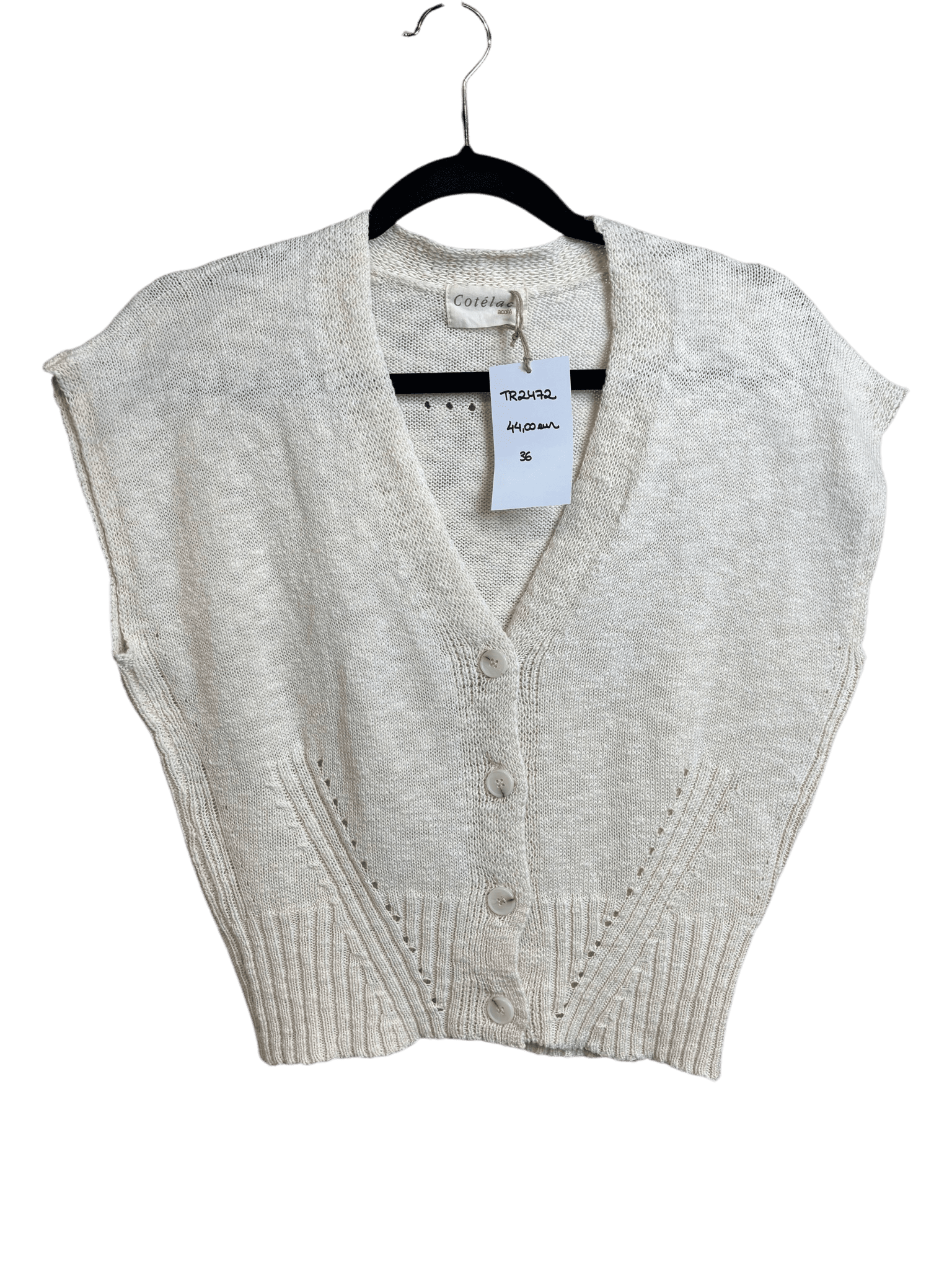 Gilet Cotélac beige taille 36