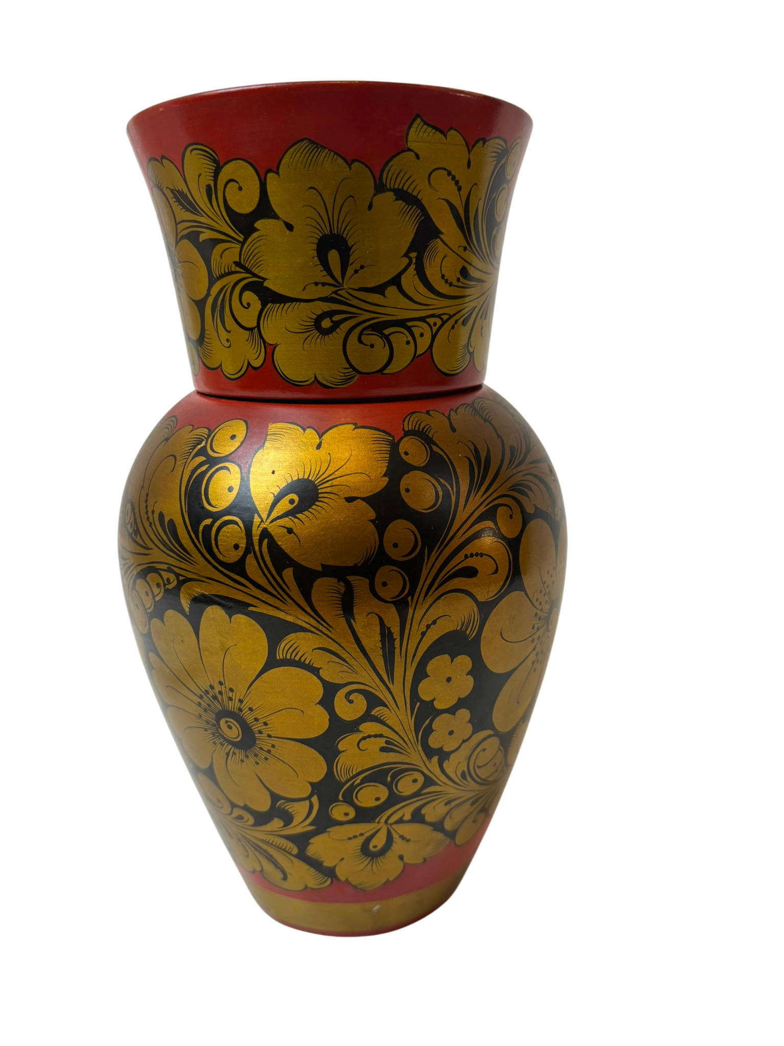 Vase vintage en bois