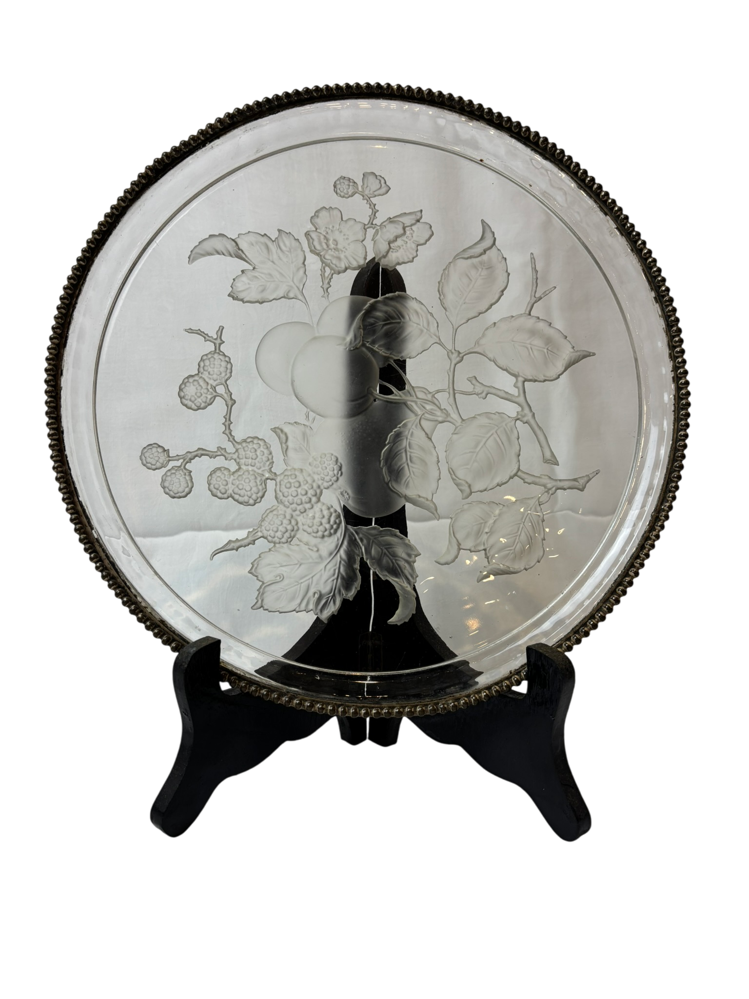 Plateau en verre décoratif