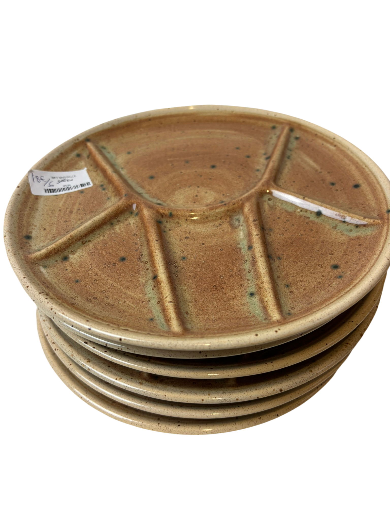 Lot de 6 assiettes à fondu