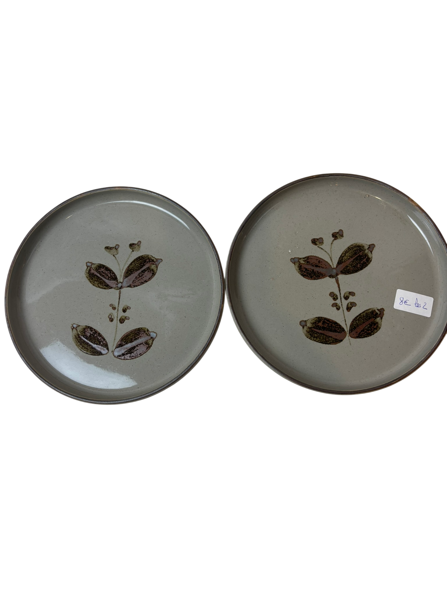 Lot 2 d'assiettes en grès de l'Annon