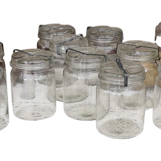 bocal en verre vintage