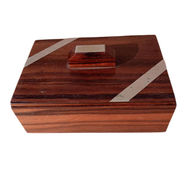 Boîte maquettée en bois de palissandre