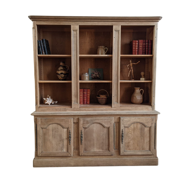 Meuble de rangement bibliothèque ou vaisselier en chene